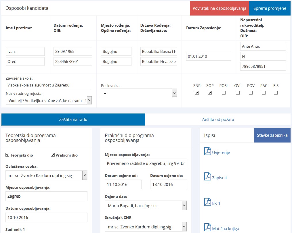 Osposobljavanja - STpro